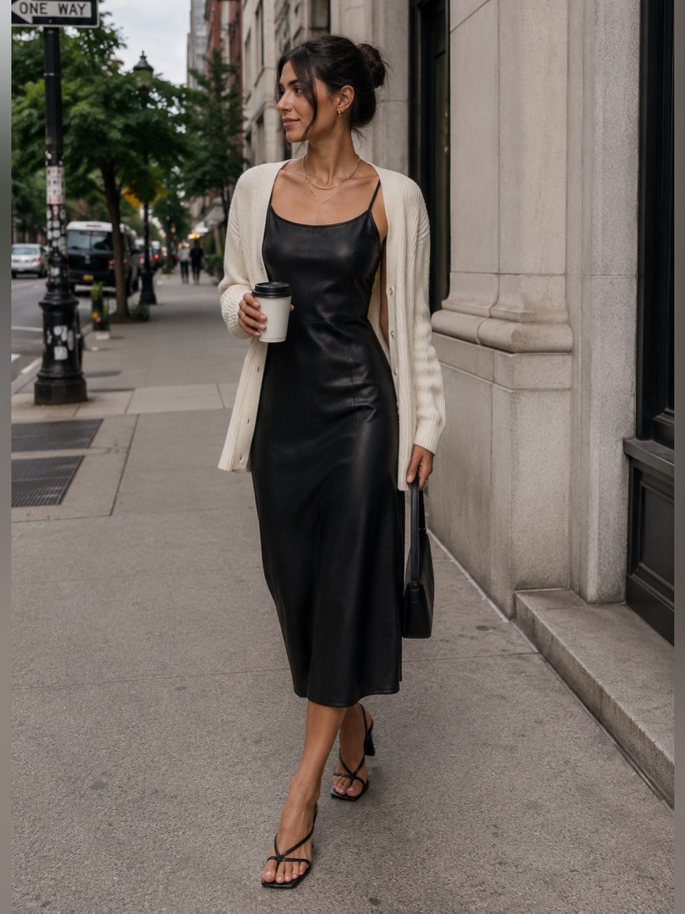 NWOT Wild Fable Black Faux Leather Slip Dress 🖤 Size Small